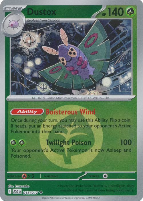 Ascended Heroes - 015/217 - Dustox - Energy Reverse Holo
