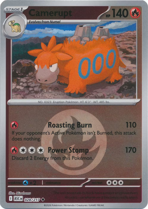 Ascended Heroes - 028/217 - Camerupt - Energy Reverse Holo