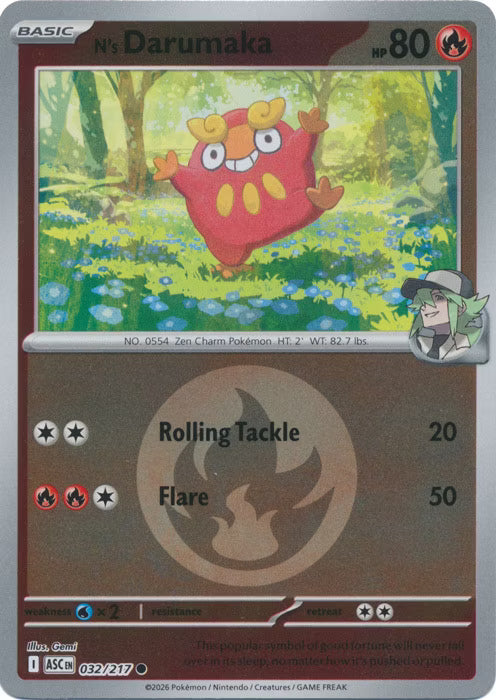 Ascended Heroes - 032/217 - N's Darumaka - Energy Reverse Holo