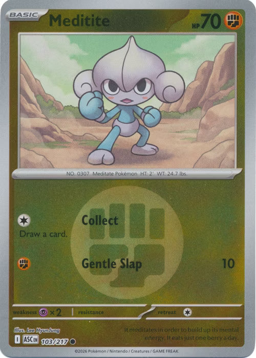 Ascended Heroes - 103/217 - Meditite - Energy Reverse Holo