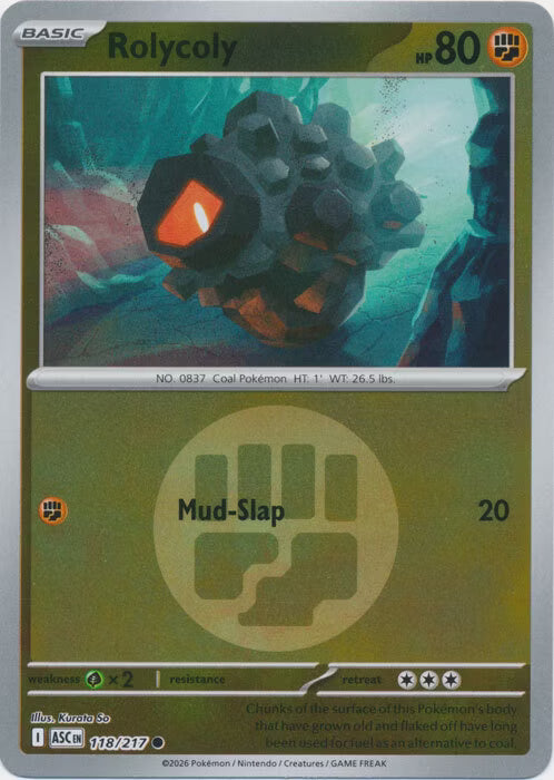 Ascended Heroes - 118/217 - Rolycoly - Energy Reverse Holo