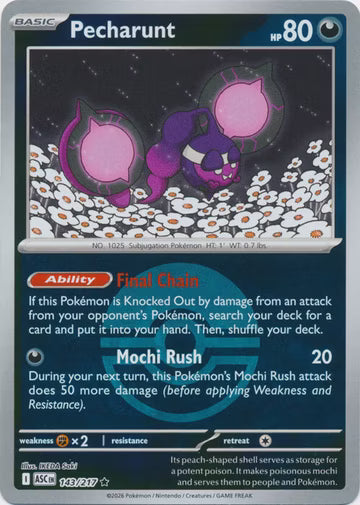 Ascended Heroes - 143/217 - Pecharunt - Ball Reverse Holo