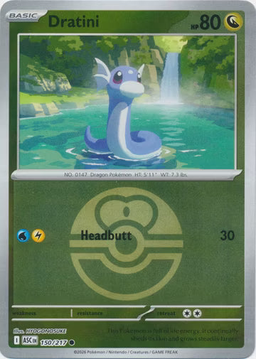 Ascended Heroes - 150/217 - Dratini - Ball Reverse Holo