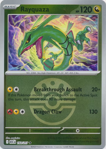 Ascended Heroes - 153/217 - Rayquaza - Ball Reverse Holo
