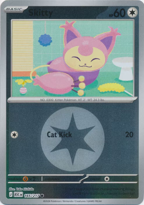 Ascended Heroes - 165/217 - Skitty - Energy Reverse Holo