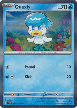 Scarlet & Violet - 052/198 - Quaxly - Holo Promo