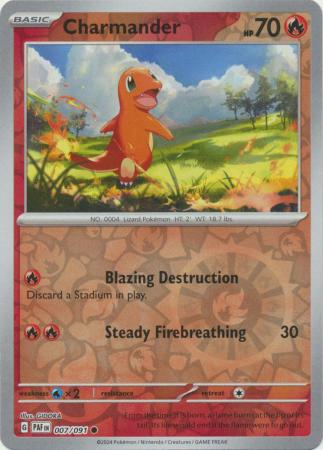 Paldean Fates - 007/091 - Charmander - Reverse Holo