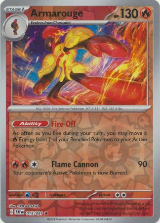 Paldean Fates - 015/091 - Armarouge - Reverse Holo