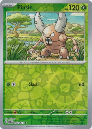 Prismatic Evolutions - 003/131 - Pinsir - Reverse Holo