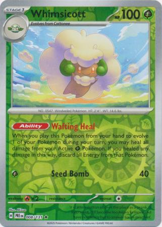 Prismatic Evolutions - 008/131 - Whimsicott - Reverse Holo