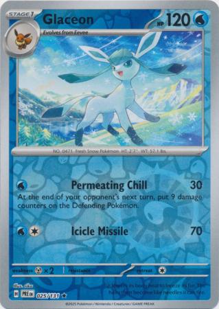 Prismatic Evolutions - 025/131 - Glaceon - Reverse Holo