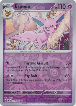Prismatic Evolutions - 033/131 - Espeon - Reverse Holo