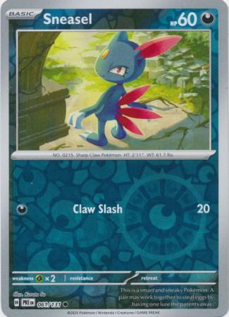 Prismatic Evolutions - 061/131 - Sneasel - Reverse Holo