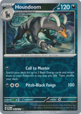 Prismatic Evolutions - 063/131 - Houndoom - Reverse Holo