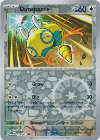 Prismatic Evolutions - 079/131 - Dunsparce - Reverse Holo