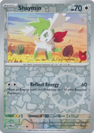 Prismatic Evolutions - 087/131 - Shaymin - Reverse Holo