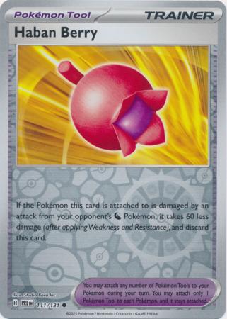 Prismatic Evolutions - 111/131 - Haban Berry - Reverse Holo