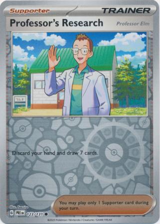 Prismatic Evolutions - 123/131 - Professor's Research (Professor Elm) - Reverse Holo