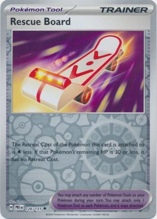 Prismatic Evolutions - 126/131 - Rescue Board - Reverse Holo