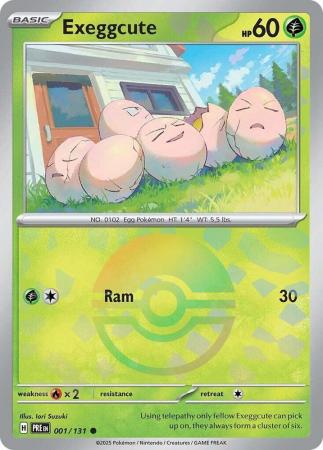 Prismatic Evolutions - 001/131 - Exeggcute - Poké Ball Reverse Holo