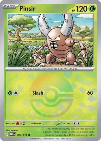 Prismatic Evolutions - 003/131 - Pinsir - Poké Ball Reverse Holo