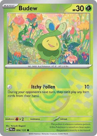 Prismatic Evolutions - 004/131 - Budew - Poké Ball Reverse Holo