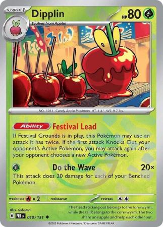 Prismatic Evolutions - 010/131 - Dipplin - Poké Ball Reverse Holo