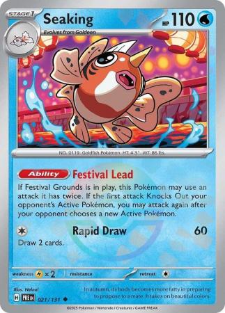 Prismatic Evolutions - 021/131 - Seaking - Poké Ball Reverse Holo