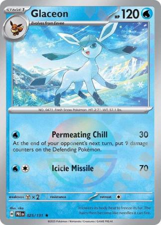 Prismatic Evolutions - 025/131 - Glaceon - Poké Ball Reverse Holo