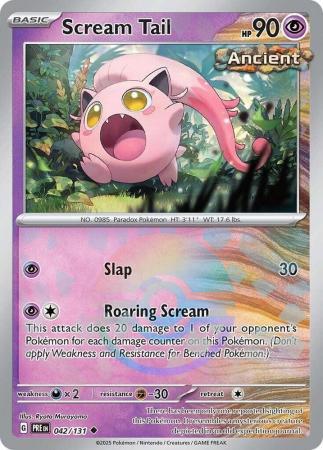 Prismatic Evolutions - 042/131 - Scream Tail - Poké Ball Reverse Holo