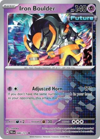 Prismatic Evolutions - 046/131 - Iron Boulder - Poké Ball Reverse Holo