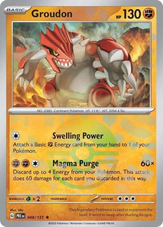 Prismatic Evolutions - 049/131 - Groudon - Poké Ball Reverse Holo