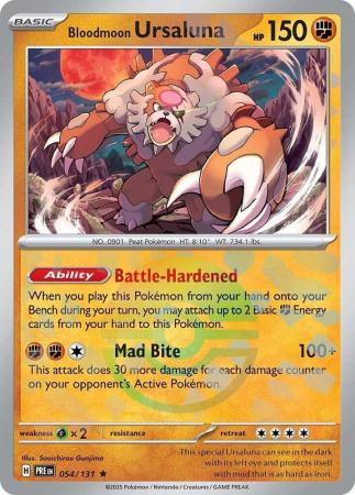 Prismatic Evolutions - 054/131 - Bloodmoon Ursaluna - Poké Ball Reverse Holo