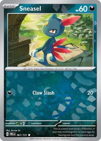 Prismatic Evolutions - 061/131 - Sneasel - Poké Ball Reverse Holo
