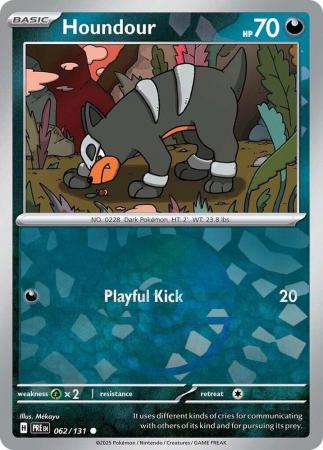 Prismatic Evolutions - 062/131 - Houndour - Poké Ball Reverse Holo