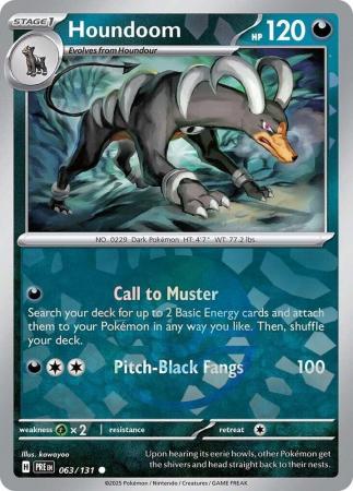 Prismatic Evolutions - 063/131 - Houndoom - Poké Ball Reverse Holo