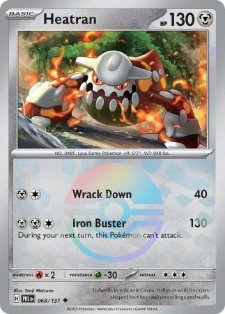 Prismatic Evolutions - 068/131 - Heatran - Poké Ball Reverse Holo