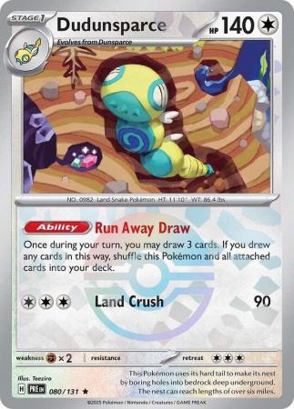 Prismatic Evolutions - 080/131 - Dudunsparce - Poké Ball Reverse Holo