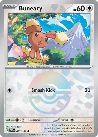 Prismatic Evolutions - 083/131 - Buneary - Poké Ball Reverse Holo