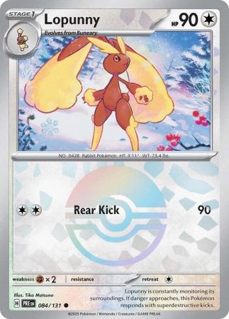 Prismatic Evolutions - 084/131 - Lopunny - Poké Ball Reverse Holo