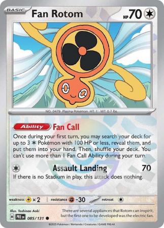Prismatic Evolutions - 085/131 - Fan Rotom - Poké Ball Reverse Holo