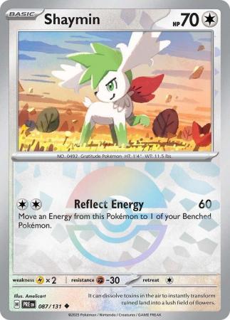 Prismatic Evolutions - 087/131 - Shaymin - Poké Ball Reverse Holo
