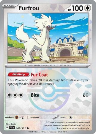 Prismatic Evolutions - 088/131 - Furfrou - Poké Ball Reverse Holo