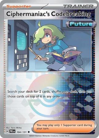 Prismatic Evolutions - 104/131 - Ciphermaniac's Codebreaking - Poké Ball Reverse Holo