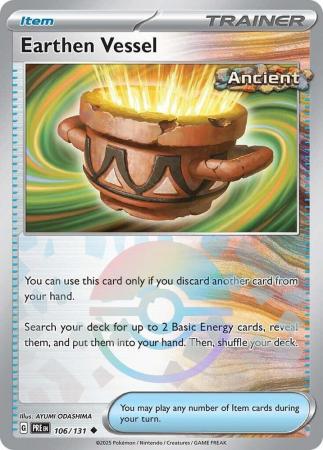 Prismatic Evolutions - 106/131 - Earthen Vessel - Poké Ball Reverse Holo