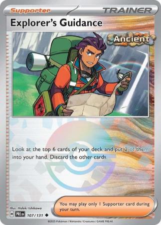 Prismatic Evolutions - 107/131 - Explorer's Guidance - Poké Ball Reverse Holo