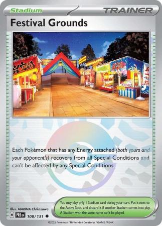 Prismatic Evolutions - 108/131 - Festival Grounds - Poké Ball Reverse Holo