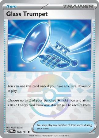 Prismatic Evolutions - 110/131 - Glass Trumpet - Poké Ball Reverse Holo