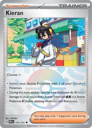Prismatic Evolutions - 113/131 - Kieran - Poké Ball Reverse Holo