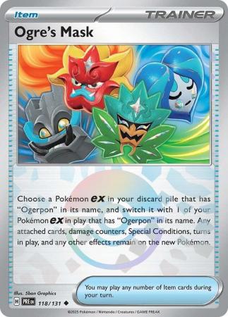 Prismatic Evolutions - 118/131 - Ogre's Mask - Poké Ball Reverse Holo